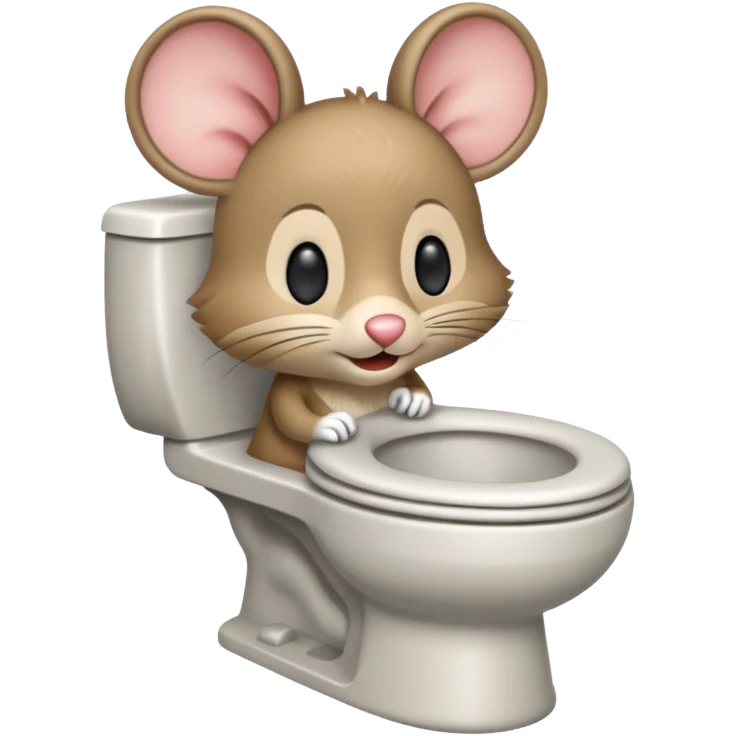 Una ratita usando wc emoji