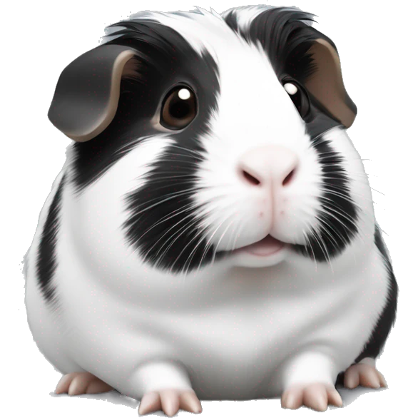 Black-white cute Guinea pig emoji