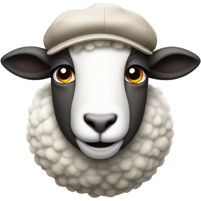 sheep backwards hat emoji