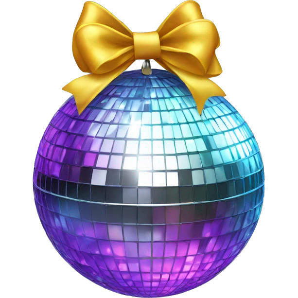 disco ball with bow emoji