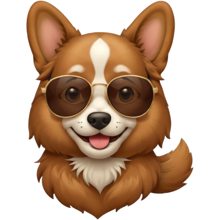 Dog with sunglasses emoji