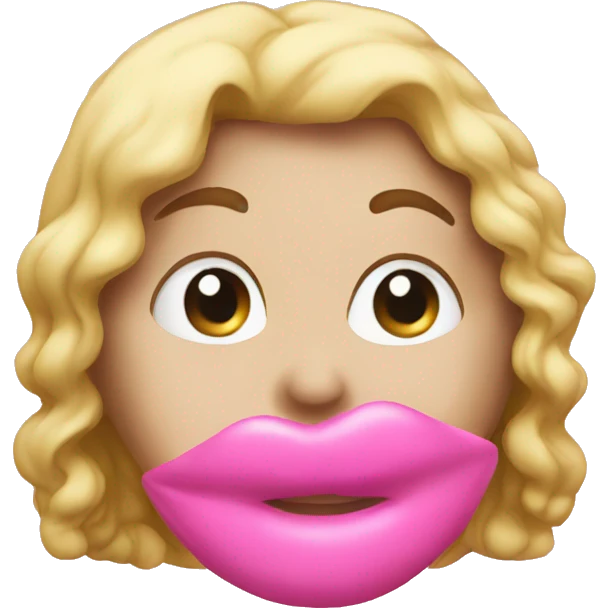 pink kiss emoji