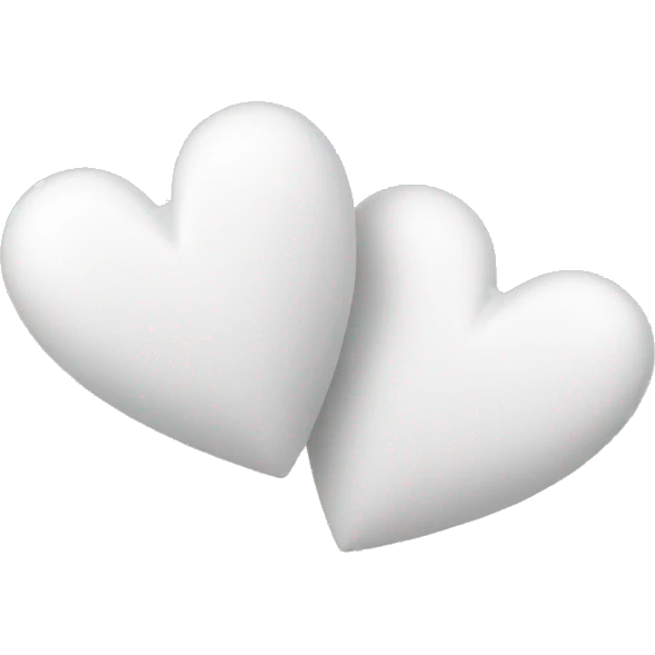 two white hearts emoji