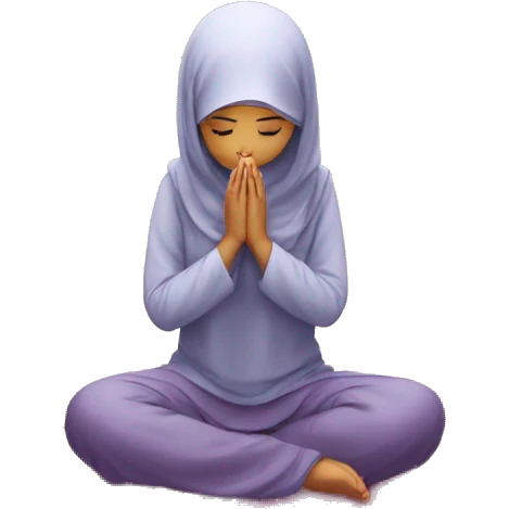 Muslim girl praying namaz emoji