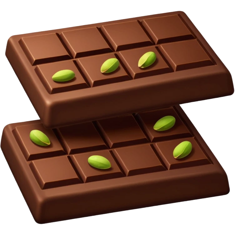 chocolate bar with pistachio filling emoji