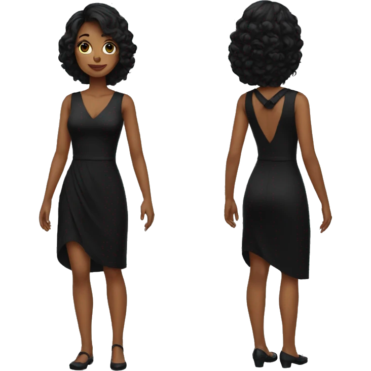 cool black dress emoji