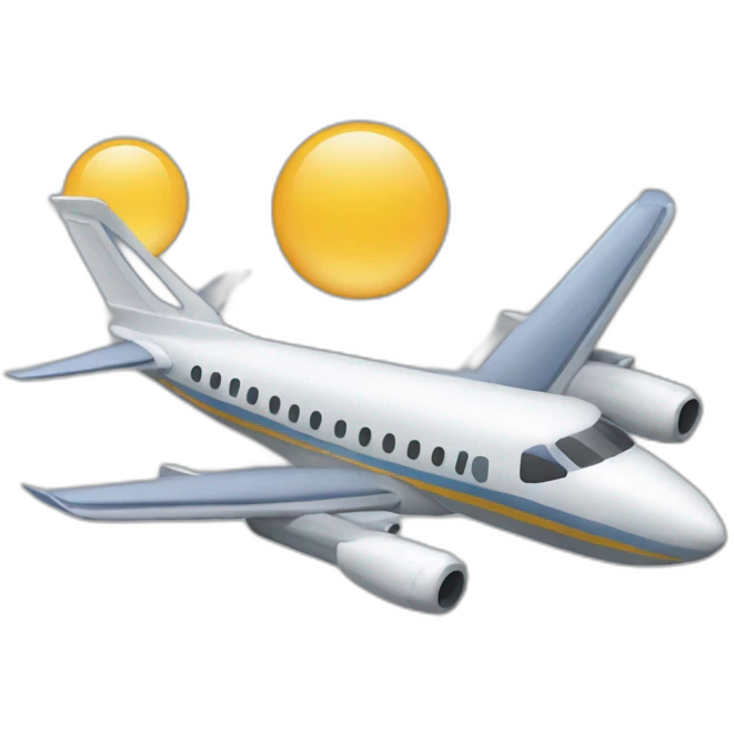 Avion et tour jumelles emoji