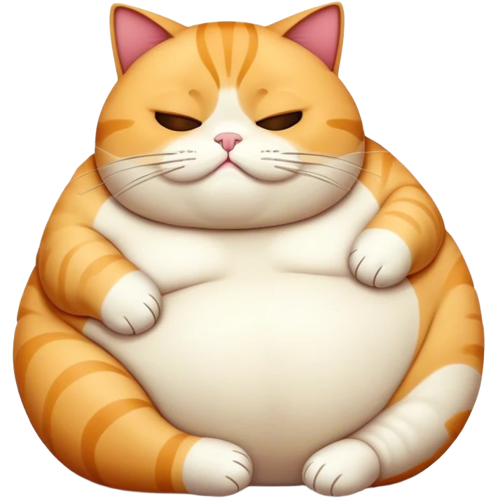 Lazy fat cat emoji