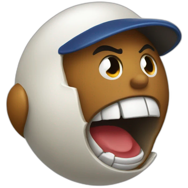 screaming baseball emoji