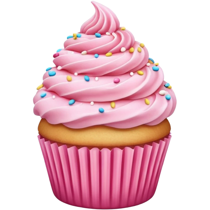 Cupcake with pink icing emoji