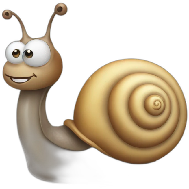 awkward snail emoji