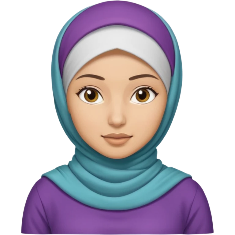 High resolution girl wearing a hijab and is a fitness trainer emoji