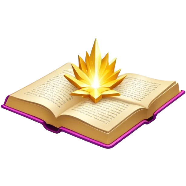 Un libro con un aura de colores vibrantes, con destellos dorados flotando a su alrededor,  un rayo de luz atravesándolo, simbolizando la explosión de creatividad sin miedo. 🌟🎨✨ emoji