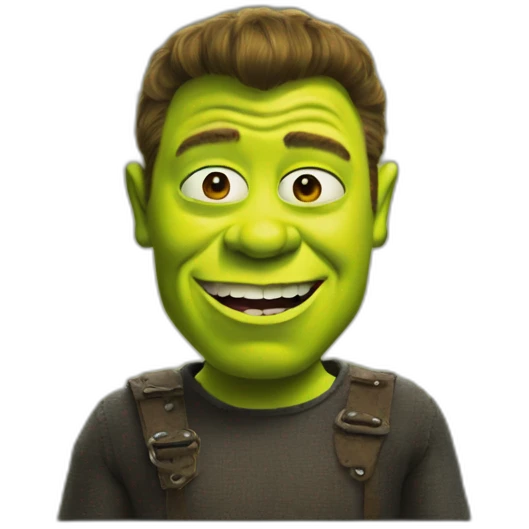 Rick astely as Shrek emoji