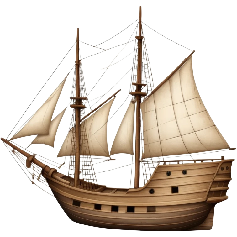 historical wooden sailing ship emoji