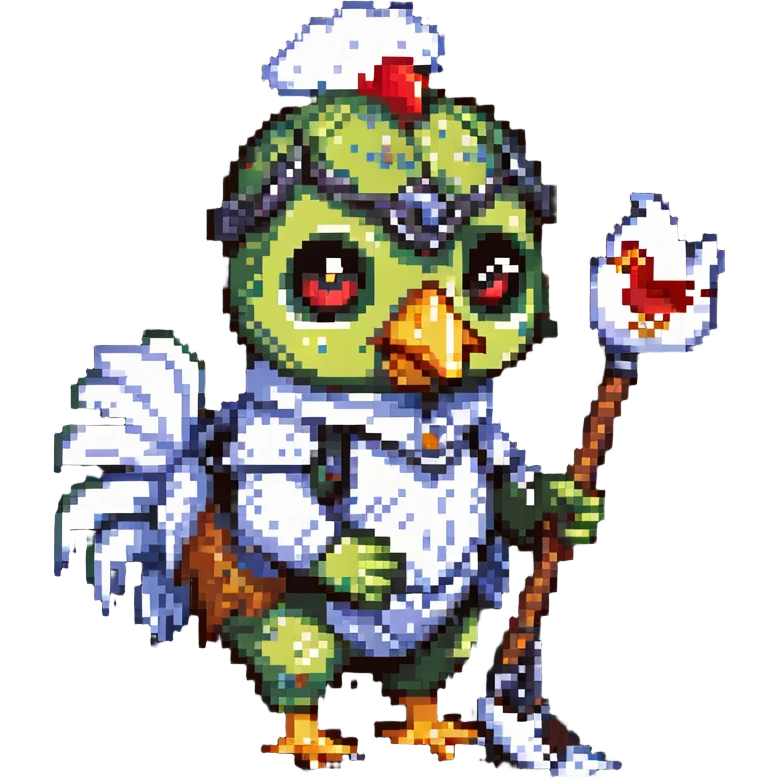 baby zombie riding a chicken, chicken jockey emoji