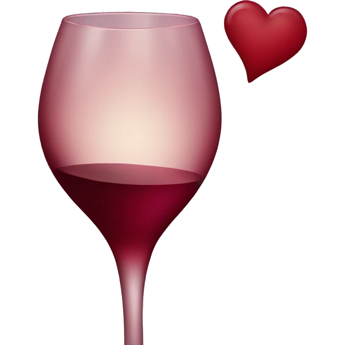 wine red heart emoji