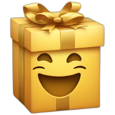 gift box with smile emoji