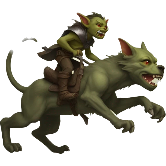 goblin riding a worg  emoji
