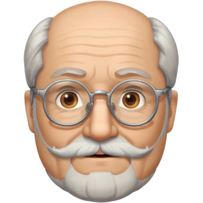 elderly glasses man with beard emoji
