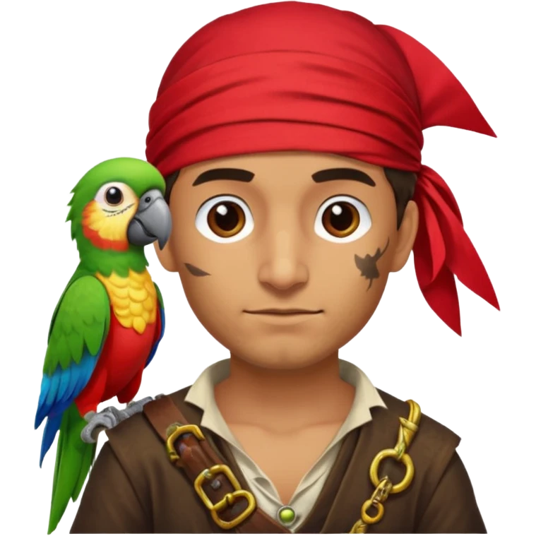 pirate and parrot emoji