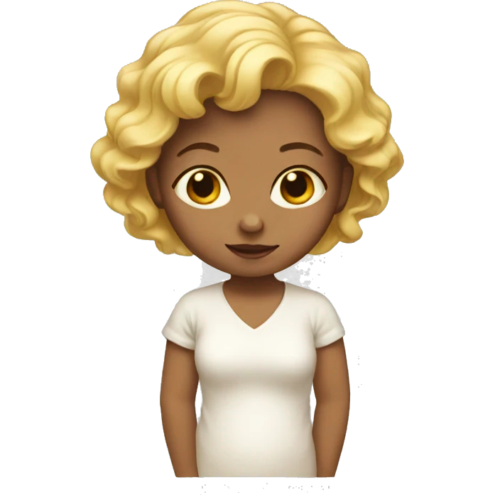 Female, baby, with golden hair. emoji