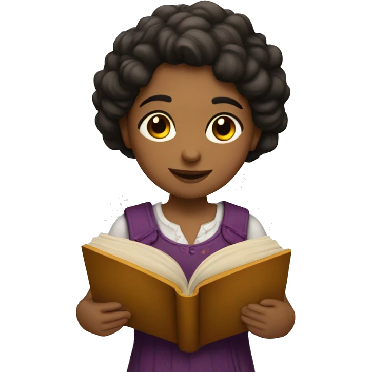 spanish girl with a book emoji
