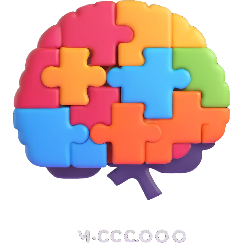 brain solving puzzle, critical thinking emoji