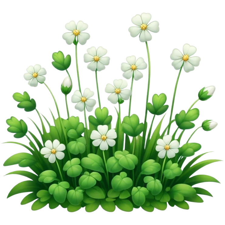 White Clover grass emoji