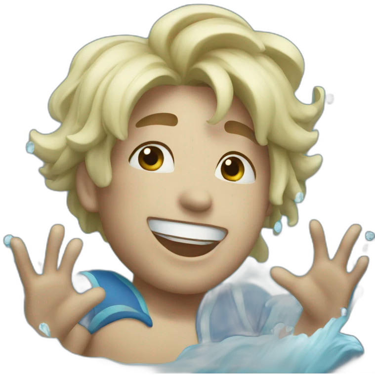 really happy cold water emoji