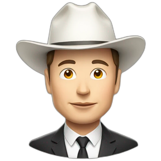 elon musk with hat x symbol emoji