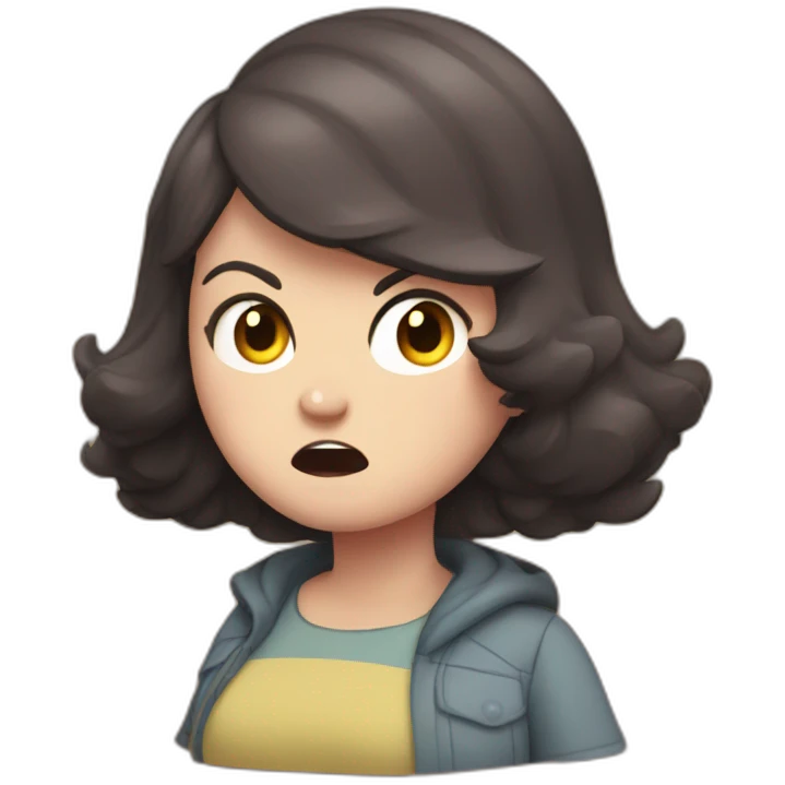 Mable from Gravity falls is extremely angry emoji