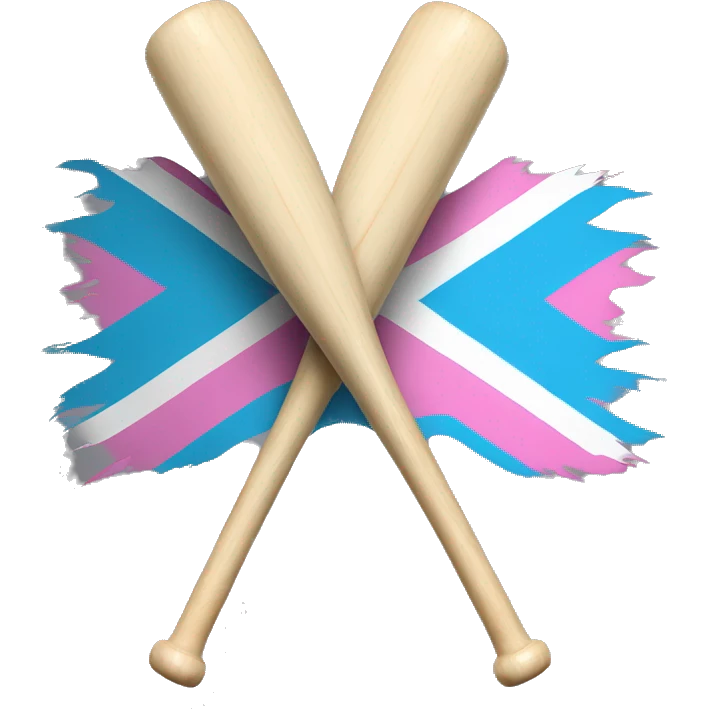 Transgender flag baseball bat emoji