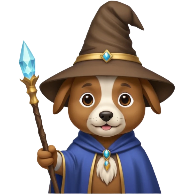Dog wizard emoji