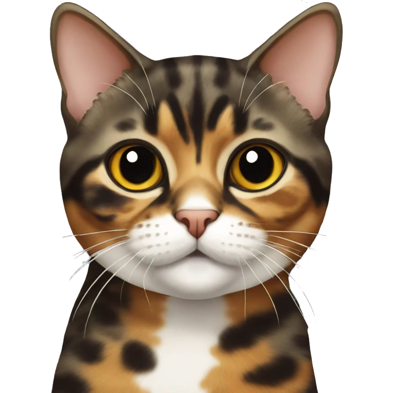 Tortie cat white chin emoji
