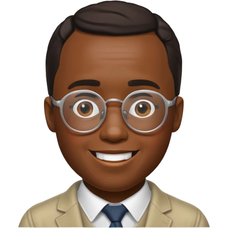 diddy with glasses but white skintone emoji