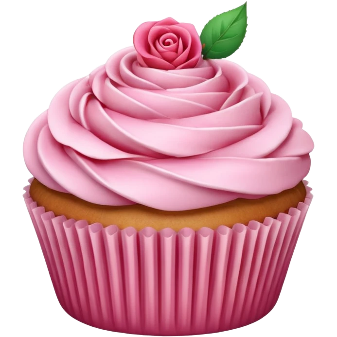 Apple rose cupcake emoji