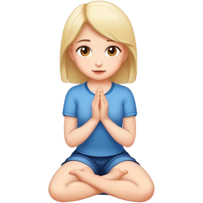 A girl on her knees emoji