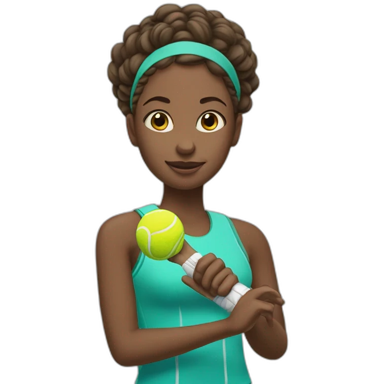 Fille qui fait du tennis emoji