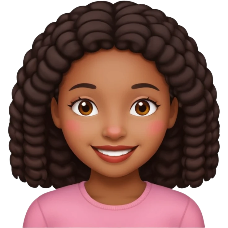 young black girl in love emoji