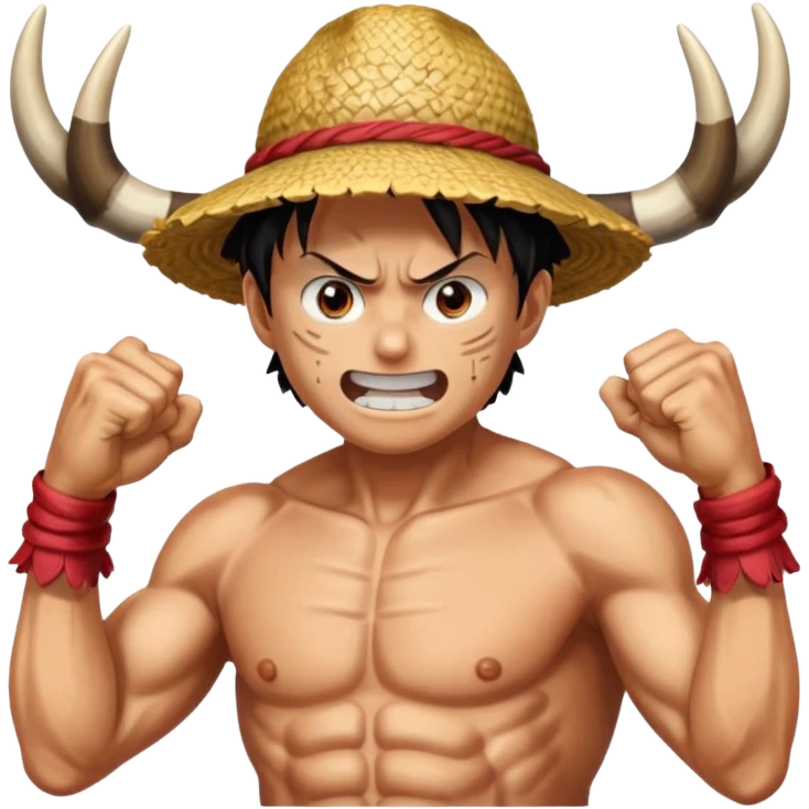 Luffy fighting Kaifo emoji