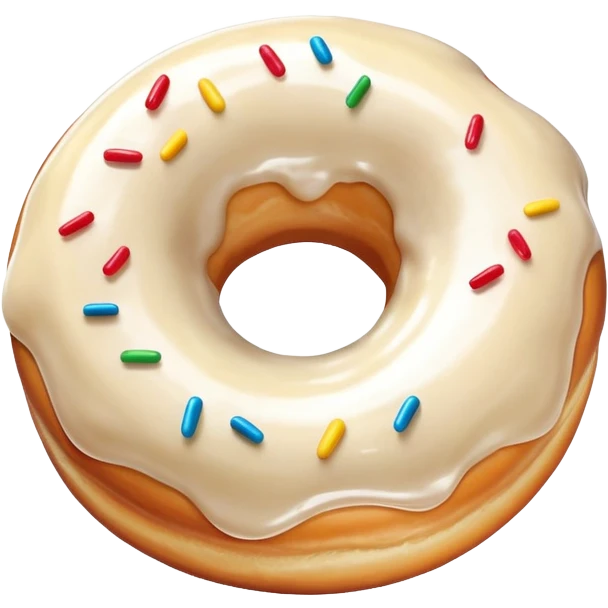 Cream donut emoji