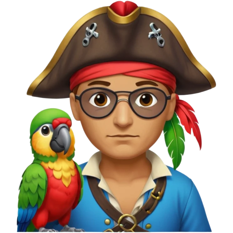 pirate and parrot emoji
