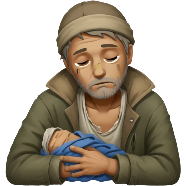 Guy passed out homeless emoji