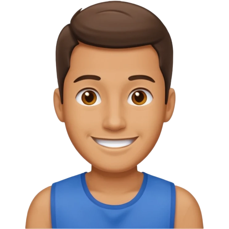 half man body blue top emoji