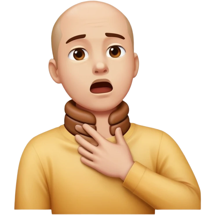 someone choking their neck emoji