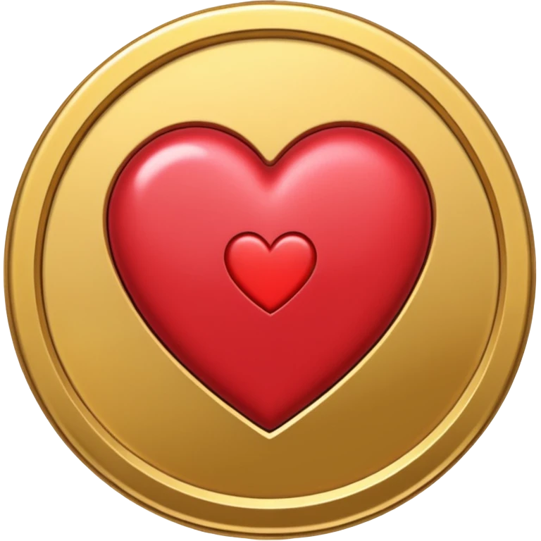 vilet coin with heart emoji