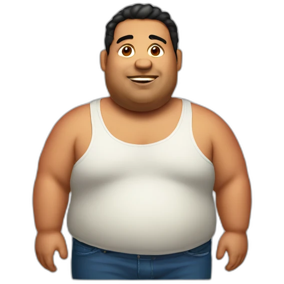 Fat latino Guy with red pants emoji