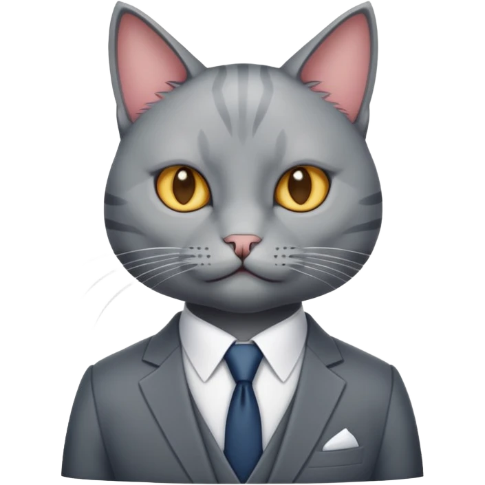 cat in a sharp suit emoji
