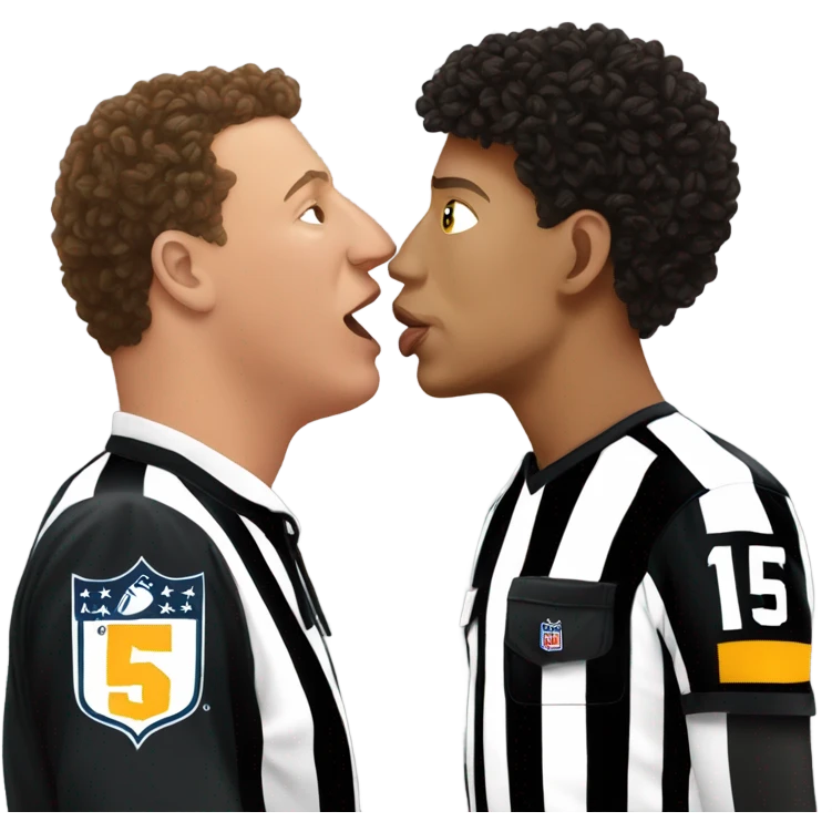 patrick mahomes kissing a referee emoji